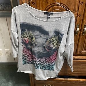 Half Sleeve Leopard Shit